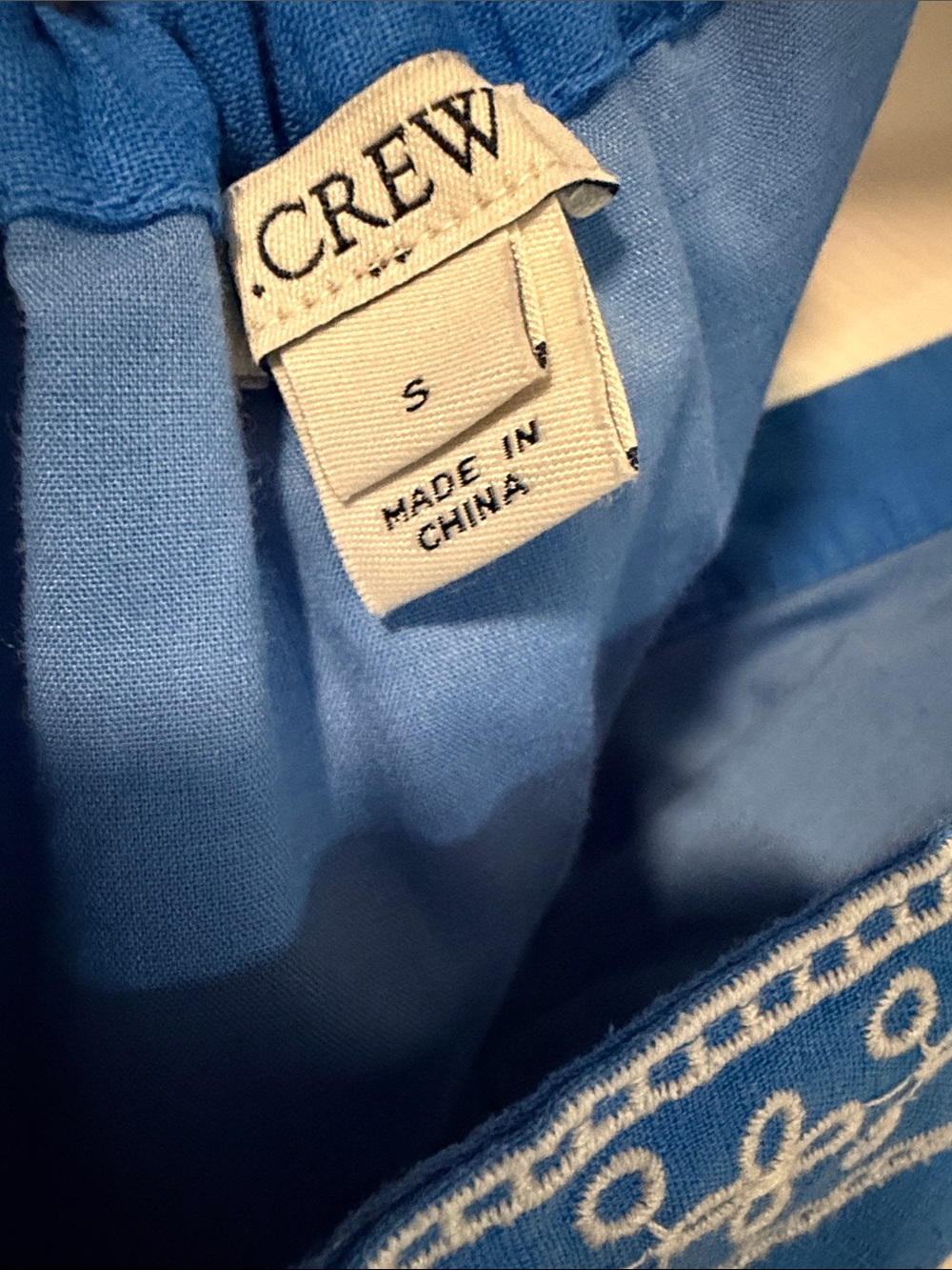J. Crew Royal Blue Embroidered V-Neck Maxi Dress - Picture 2 of 3